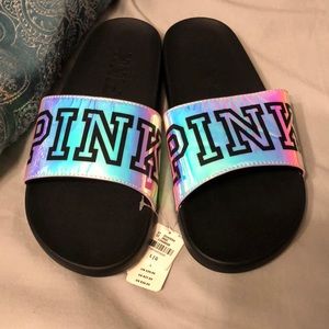 Iridescent slides pink